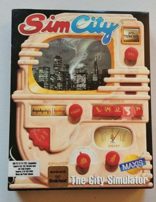 Sim City Ibm/pc Vintage Game 1989 Maxis,  Complete