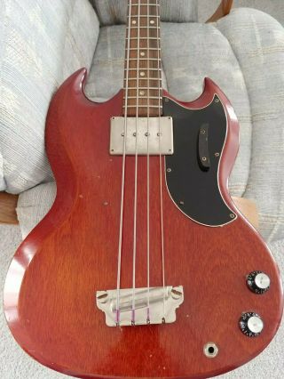 Vintage 1965 Gibson EBO Short Scale Bass Guitar with Hardshell Case 2