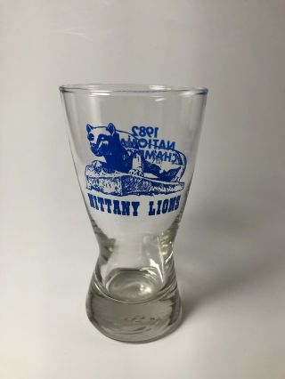 Vintage Penn State 1982 National Champions Pilsner Glass Stein Mug Nittany Lions