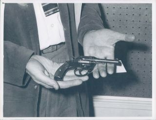 1959 Photo Prison Camp Concord Riot Gun Holding Crime Man 7x9 Vintage Image