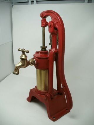 Antique Vtg Hand Pitcher Well Pump Brass & Cast Iron Restored To Order