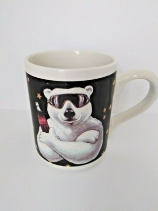 1996 Coca Cola Polar Bear Mug Coffee Cup Vintage