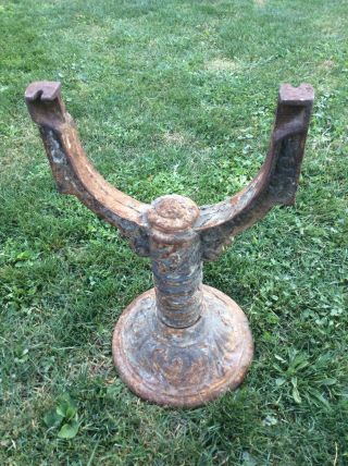 Antique Cast Iron Base For Hot Water Tank,  Ornate Decorative Stand