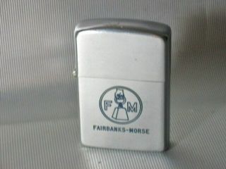 Vintage Zippo Cigarette Lighter Fairbanks Morse Scale Co Equipment