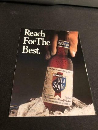 1989 Green Bay Packers Football Pocket Schedule Old Style Beer Version 2