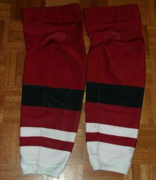 ARIZONA COYOTES game - worn red home Adidas socks size L (from 2017 - 19 seasons) 3
