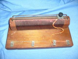 Unique Antique Crystal Radio Part Vintage Wooden Base,  Glass Diode,  Wires