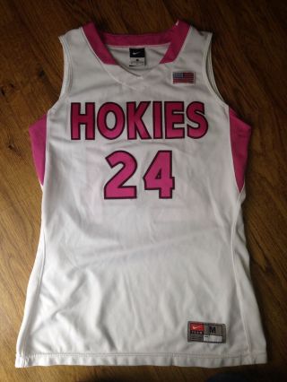 2014 Virginia Tech Hokies Taijah Campbell Bca Womens Basketball Game Worn Jersey