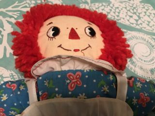 Vintage Raggedy Ann Doll with Tags 12in.  By Applause I LOVE YOU On Chest. 2