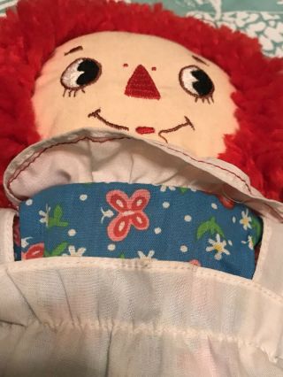 Vintage Raggedy Ann Doll with Tags 12in.  By Applause I LOVE YOU On Chest. 3