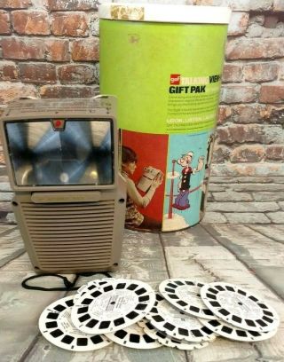 Vintage Gaf Talking View - Master Gift Pak With 9 Reels In Canister Great