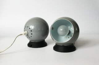 2 Danish ABO Randers Ny Mag Ball Sphere Lamp Magnetic Wall Sconce Bedside Retro 2