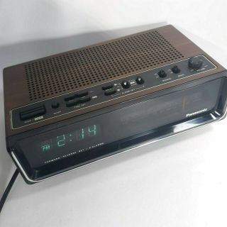 Vintage Panasonic Rc - 95 Dual Alarm Clock Radio Am/fm Faux Wood Mod