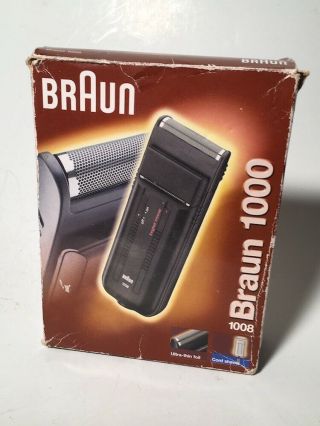 Vintage Braun 1000 / 1008 Shaver Razor West Germany Dieter Rams,  Box