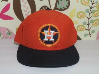 Houston Astros Game Baseball Hat Cap Orange & Black Era Player 58