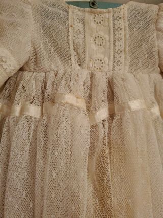 Antique White Doll Dress for French or German Doll,  french lace 2