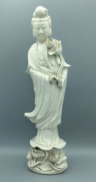 Fine Vintage Chinese Guanyin Blanc De Chine Figurine