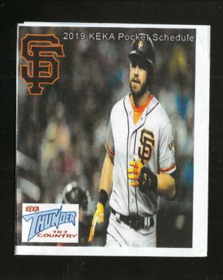 San Francisco Giants - - Brandon Belt - - 2019 Pocket Schedule - - Keka
