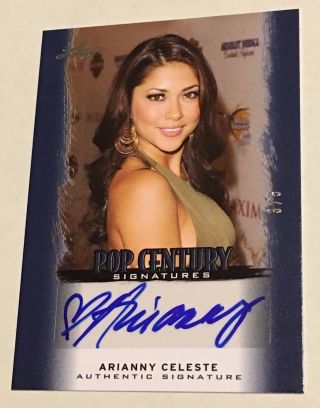 2012 Leaf Pop Century Mma Arianny Celeste Auto Autograph 3/5 Ufc Girl Playboy