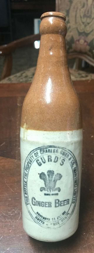 Vintage Stoneware Ginger Beer Bottle Gurd 