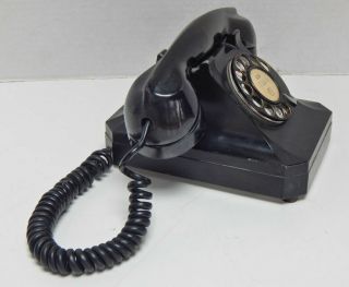 Vintage 1940 ' s Stromberg Carlson Black Rotary Desk Telephone 3