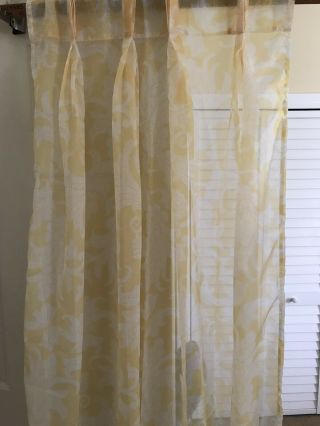 Vintage House Sheer Curtain Panels Set Of 2 Each 24 X 82”