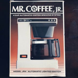 Vintage Mr Coffee Jr 4 Cup Automatic Coffee Maker Model Jr4