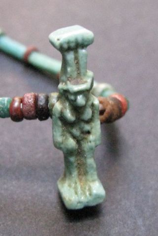 Nile Ancient Egyptian Isis Amulet Mummy Bead Necklace Ca 600 Bc