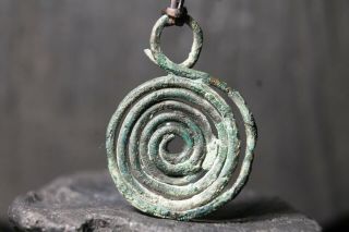 Rare Ancient Scythian Bronze Amulet,  Ancient Greek Pendant,  10th - 3th Century Bc.