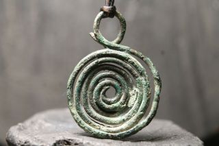 Rare Ancient Scythian Bronze Amulet,  Ancient Greek Pendant,  10th - 3th Century BC. 2