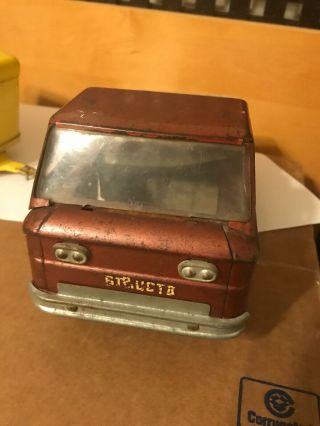 Vintage STRUCTO Grain Company pressed steel toy truck Cab and trailer 2
