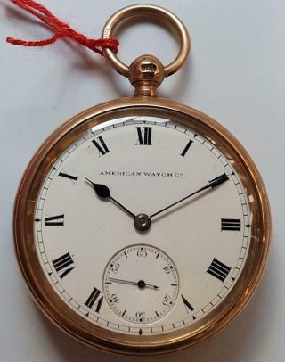 Antique 9ct Gold P.  W - American Watch Co.  15 Jewels.  Model 1868 - 1868/69