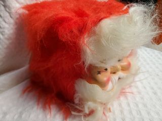 Vintage 1970s Kitschy Santa Claus Doll Head Kleenex Tissue Box Cover Handmade 2