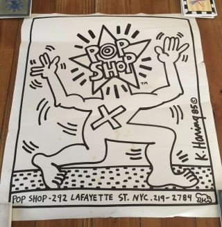 Keith Haring 1985 Pop Shop Rare Vintage Poster