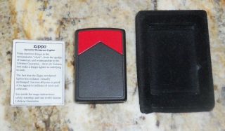 Zippo Marlboro Black With Red Roof Top Lid Windproof Cigarette Lighter