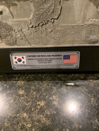RARE Vintage KOREAN WAR The Wire Fence from DMZ Limited Edition Military Plaque 2