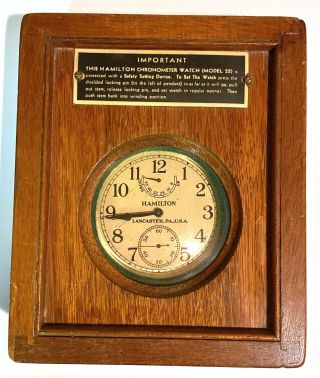 Hamilton Model 22 Marine Chronometer Deck Watch - Orig Wood Box - Price Lowered 3