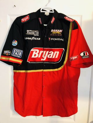 Xl Vintage Nascar Winston Cup Pontiac Pit Crew Shirt Bryan Bahari Racing Cope
