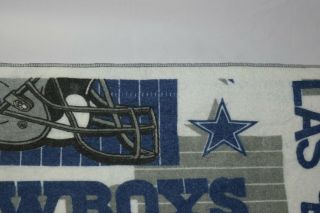 Vintage NFL Dallas Cowboys Team Polyester/Nylon Blanket Throw Fabric 3