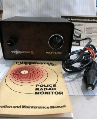 Vintage Fuzzbuster 2 Multi - Band Radar Detector With Box,