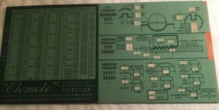 2 Vintage Guides Calculators Elemoto Pipe Thread & Rivet Selector 1963 Rivet ‘79 2