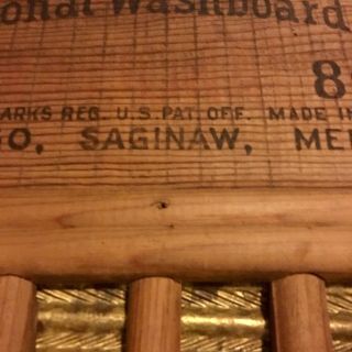 Vintage Antique National Washboard Co The Brass King NO.  801 Old Wash Board 3