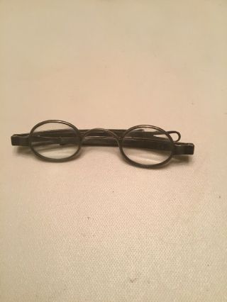 Rev War 18th Century 1780 - 1820 Unsigned Coin Silver Sliding Bow Eyeglasses