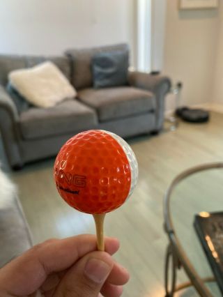 Vintage Ping Promotional White & Orange 2 Color Golf Ball No Number No Eye