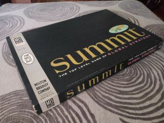 Vtg 1961 Summit Global Strategy Board Game 1st Edition - Milton Bradley Complete