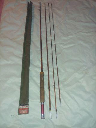 South Bend Bamboo Vintage Fly Rod Model No.  47 Sock And Tube