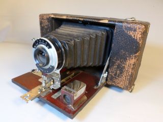 Antique Vtg Ansco No.  9 Folding Camera Cyko Automatic Shutter Usa