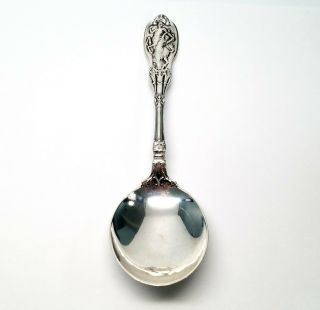 Gorham Mythologique Sterling Silver Round Bowl Soup/gumbo Spoon Monogram 6 7/8 "