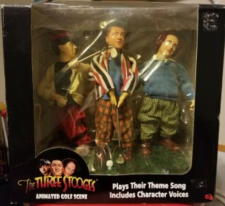 Vintage The Three Stooges Animated Golf Scene By Gemmy 2002 Nrfb