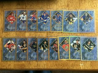 1994/95 Leaf Gold Stars Hockey 15 Card Insert Set Jagr Lemieux Gretzky Roy Bure